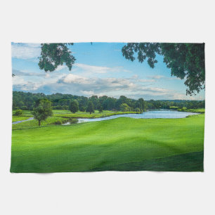 Der Sommer auf dem Golfplatz Geschirrtuch