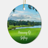 Der Sommer auf dem Golfplatz Keramik Ornament (Links)