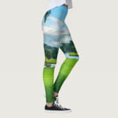 Der Sommer auf dem Golfplatz Leggings (Rechts)