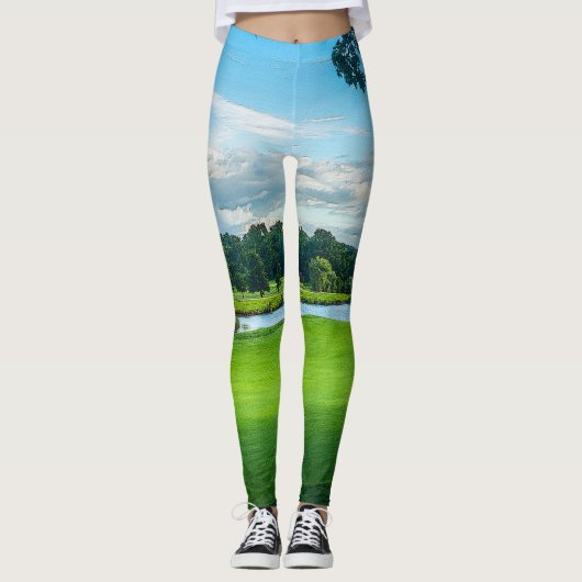 Der Sommer auf dem Golfplatz Leggings (Vorderseite)