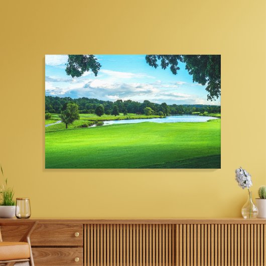 Der Sommer auf dem Golfplatz Leinwanddruck (Insitu (Wohnzimmer))