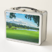 Der Sommer auf dem Golfplatz Metall Brotdose (Vorderseite)