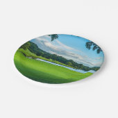 Der Sommer auf dem Golfplatz Pappteller (Schrägansicht)