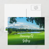 Der Sommer auf dem Golfplatz Postkarte (Vorne/Hinten)