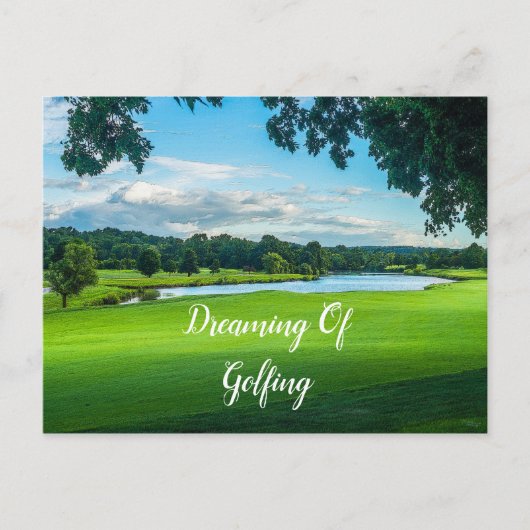 Der Sommer auf dem Golfplatz Postkarte (Vorderseite)