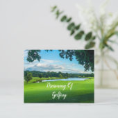 Der Sommer auf dem Golfplatz Postkarte (Stehend Vorderseite)