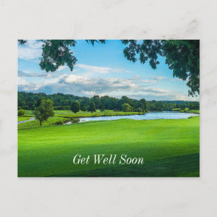 Der Sommer auf dem Golfplatz Postkarte