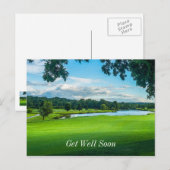 Der Sommer auf dem Golfplatz Postkarte (Vorne/Hinten)