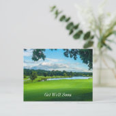 Der Sommer auf dem Golfplatz Postkarte (Stehend Vorderseite)