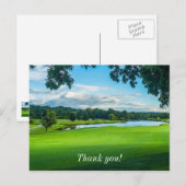 Der Sommer auf dem Golfplatz Vielen Dank Postkarte (Vorne/Hinten)