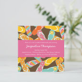 Der Sommer bunt drehen Einladung (Stehend Vorderseite)