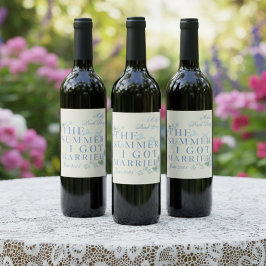 Der Sommer, den ich Verheiratet Got - Küsten-Bache Weinetikett