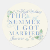 Der Sommer, den ich Verheiratet Got - Küstenhochze Runder Aufkleber (Vorderseite)