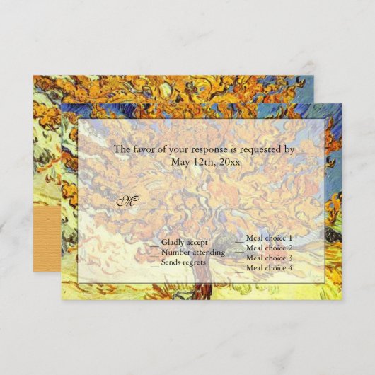 Der Sommer der Bäume, Herbst-UAWG RSVP Karte (Vorne/Hinten)