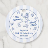 Der Sommer drehte sich um dreißig Hübschen Geburts Geschenkanhänger (Rückseite)