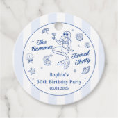 Der Sommer drehte sich um dreißig Hübschen Geburts Geschenkanhänger (Vorderseite)