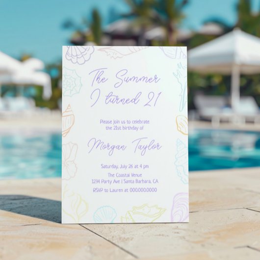 Der Sommer I wurde 21 Geburtstag Einladung