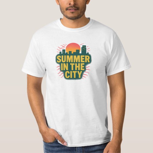 Der Sommer im City T - Shirt Design (Vorderseite)