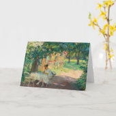 Der Sommer im Garten | Edward Cucuel Karte (Gelbe Blume)