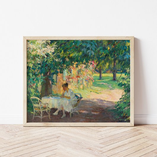 Der Sommer im Garten | Edward Cucuel Poster