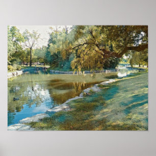 Der Sommer im Park stilisiert Poster