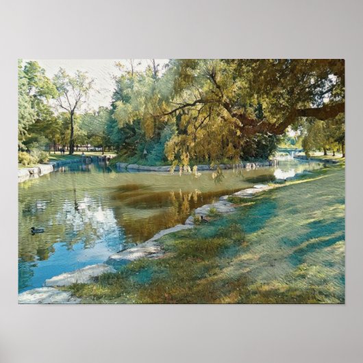 Der Sommer im Park stilisiert Poster (Vorne)