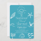 Der Sommer, in dem ich Verheiratetes blaues Brautp Einladung (Vorderseite)