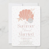 Der Sommer, in dem ich Verheiratetes rosa Brautpar Einladung (Vorderseite)