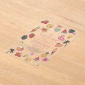 Der Sommer, in dem ich Verheiratetes tropisches Br Acryleinladungen (Ablage )