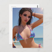 Der Sommer in der Beach Bikini Saison Postkarte (Vorne/Hinten)