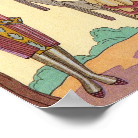 Der Sommer in Frankreich Art-Deco-Poster Poster (Ecke)