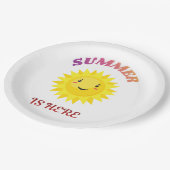 Der Sommer ist da Pappteller (Schrägansicht)