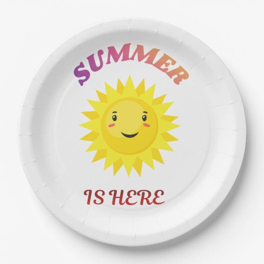 Der Sommer ist da Pappteller (Vorderseite)