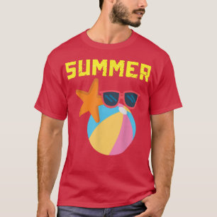 Der Sommer ist der beste Stern Brillen Balls Beach T-Shirt