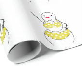 Der Sommer ist die Bikini-Zeit für das Schneemännc Geschenkpapier (Rolleneckpunkt)