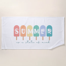 Der Sommer ist ein Staat des Geistes - Eiscreme Po Strandtuch