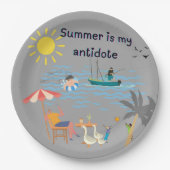 Der Sommer ist mein Gegenmittel Pappteller (Vorderseite)