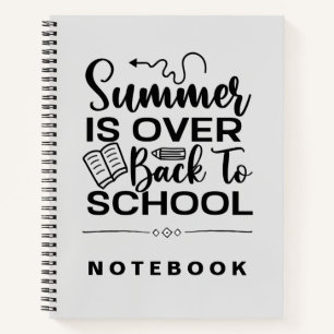 Der Sommer ist vorbei an der Schule Notizblock
