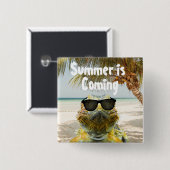 Der Sommer kommt Button (Vorne & Hinten)