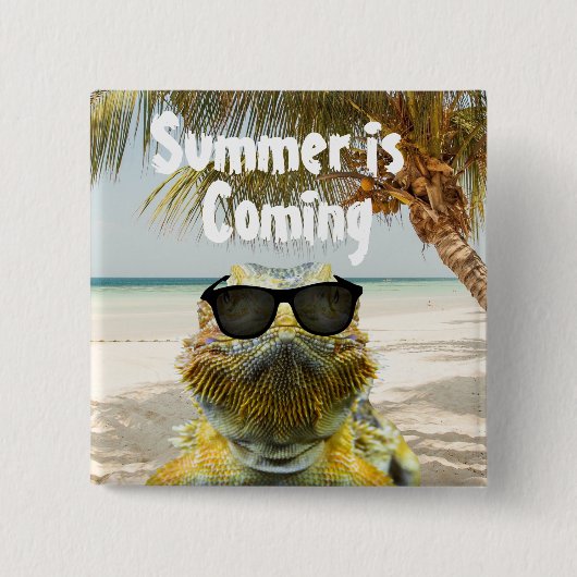 Der Sommer kommt Button (Vorderseite)