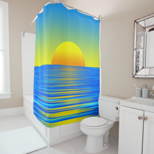 Der Sommer kommt Duschvorhang (Beispiel)