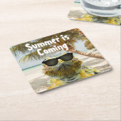 Der Sommer kommt Rechteckiger Pappuntersetzer (angewinkelt)