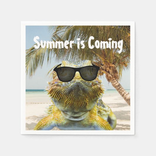 Der Sommer kommt Serviette (Vorderseite)