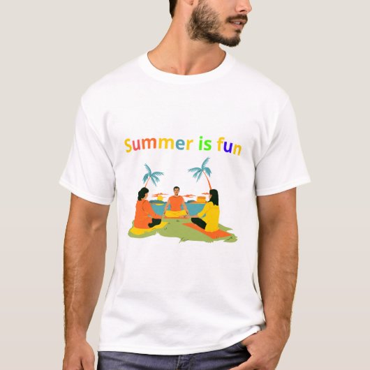Der Sommer macht Spaß T-Shirt (Vorderseite)