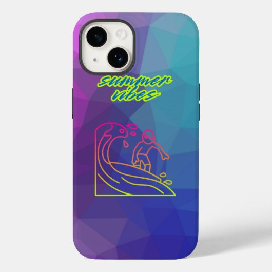 Der Sommer vibes Junge surfen. Case-Mate iPhone Hülle (Rückseite)