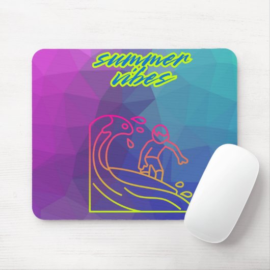 Der Sommer vibes Junge surfen. Mousepad (Mit Mouse)