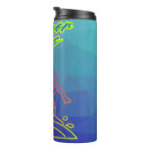 Der Sommer vibes Junge surfen. Thermosbecher (Nach rechts gedreht)