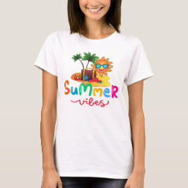 Der Sommer weht Sonne und Palmen, Frauen T-Shirt