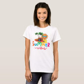 Der Sommer weht Sonne und Palmen, Frauen T-Shirt (Vorne ganz)