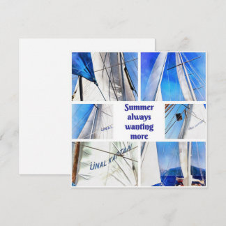 Der Sommer Will immer mehr Wanderlust Segelpuff Save The Date
